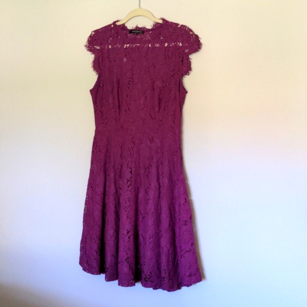 Lacey plum dress, size M